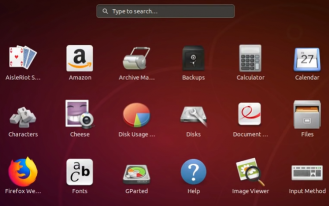 Ubuntu menu