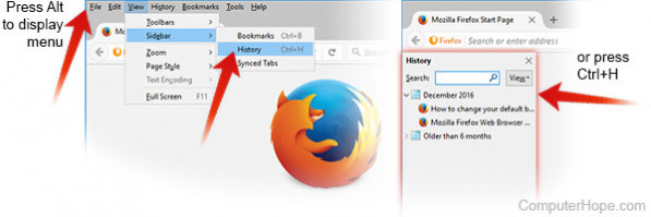 Firefox очистка истории