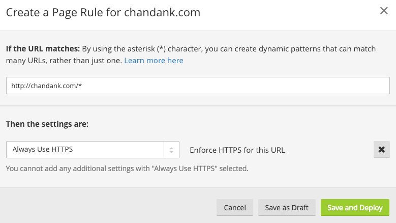 HTTP перенаправление в Cloudflare
