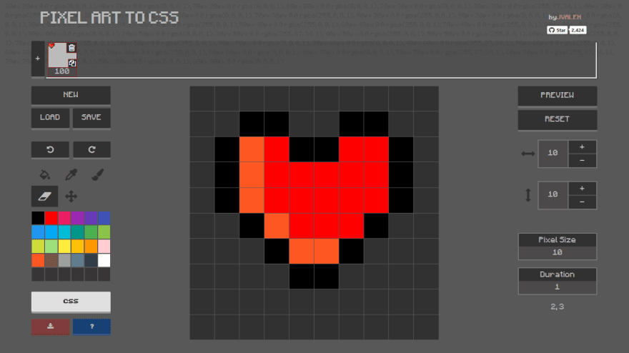 Pixel Art to CSS